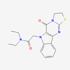 Acetamide, N,N-diethyl-2-(10-oxo-1,2-dihydro-10H-3-thia-4,9,10a-triazacyclopenta[b]fluoren-9-yl)-