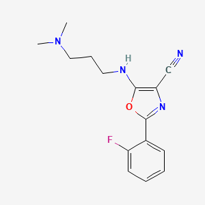 5-[3-(Dimethylamino)propylamino]-2-(2-fluorophenyl)-4-oxazolecarbonitrile