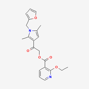 2-Ethoxy-3-pyridinecarboxylic acid [2-[1-(2-furanylmethyl)-2,5-dimethyl-3-pyrrolyl]-2-oxoethyl] ester