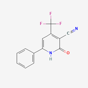 molecular formula C13H7F3N2O B1223885 2-Oxo-6-phenyl-4-(trifluoromethyl)-1,2-dihydropyridine-3-carbonitrile CAS No. 3335-44-2