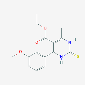 Ethyl 4-(3-methoxyphenyl)-6-methyl-2-thioxo-1,2,3,4-tetrahydropyrimidine-5-carboxylate