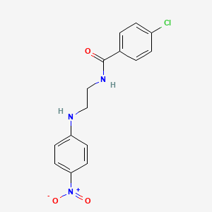 4-chloro-N-[2-(4-nitroanilino)ethyl]benzamide