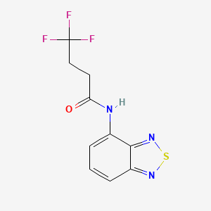 molecular formula C10H8F3N3OS B12238963 N-(2,1,3-benzothiadiazol-4-yl)-4,4,4-trifluorobutanamide 