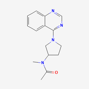 molecular formula C15H18N4O B12239064 N-methyl-N-[1-(quinazolin-4-yl)pyrrolidin-3-yl]acetamide 