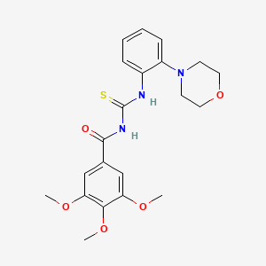 3,4,5-trimethoxy-N-[[2-(4-morpholinyl)anilino]-sulfanylidenemethyl]benzamide
