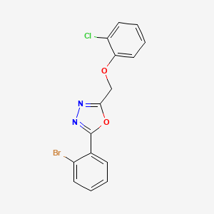 2-(2-Bromophenyl)-5-[(2-chlorophenoxy)methyl]-1,3,4-oxadiazole