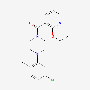 molecular formula C19H22ClN3O2 B1223916 [4-(5-Chloro-2-methylphenyl)-1-piperazinyl]-(2-ethoxy-3-pyridinyl)methanone 