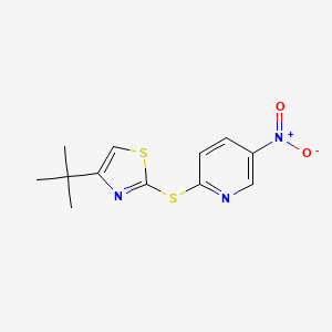 molecular formula C12H13N3O2S2 B1223928 4-Tert-butyl-2-[(5-nitro-2-pyridinyl)thio]thiazole 