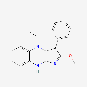 molecular formula C19H21N3O B1223931 4-Ethyl-2-methoxy-3-phenyl-3,3a,9,9a-tetrahydropyrrolo[2,3-b]quinoxaline 