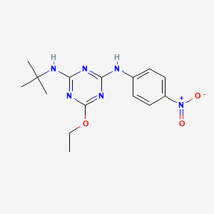 molecular formula C15H20N6O3 B1223933 N2-Tert-butyl-6-ethoxy-N4-(4-nitrophenyl)-1,3,5-triazine-2,4-diamine 