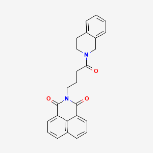 molecular formula C25H22N2O3 B1223935 2-[4-(3,4-dihydro-1H-isoquinolin-2-yl)-4-oxobutyl]benzo[de]isoquinoline-1,3-dione CAS No. 6238-92-2