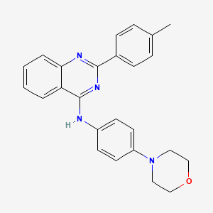 molecular formula C25H24N4O B1223943 2-(4-methylphenyl)-N-[4-(4-morpholinyl)phenyl]-4-quinazolinamine 