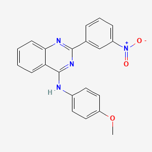molecular formula C21H16N4O3 B1223947 N-(4-methoxyphenyl)-2-(3-nitrophenyl)-4-quinazolinamine 