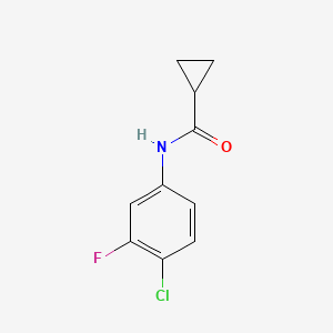 molecular formula C10H9ClFNO B12239482 N-(4-chloro-3-fluorophenyl)cyclopropanecarboxamide 