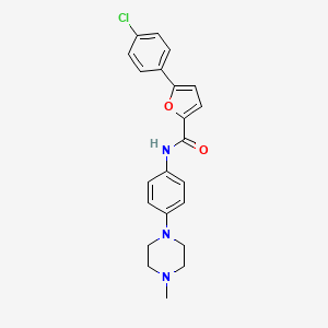 molecular formula C22H22ClN3O2 B1223949 5-(4-chlorophenyl)-N-[4-(4-methyl-1-piperazinyl)phenyl]-2-furancarboxamide 