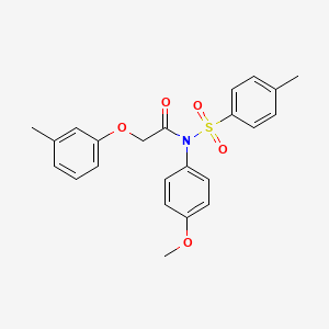 molecular formula C23H23NO5S B1223951 N-(4-methoxyphenyl)-2-(3-methylphenoxy)-N-(4-methylphenyl)sulfonylacetamide 