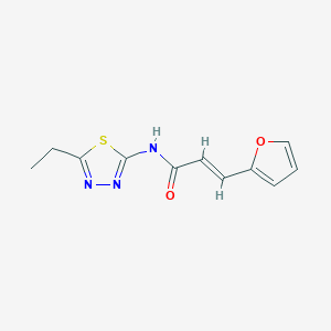 molecular formula C11H11N3O2S B1223954 (E)-N-(5-乙基-1,3,4-噻二唑-2-基)-3-(呋喃-2-基)丙烯酰胺 