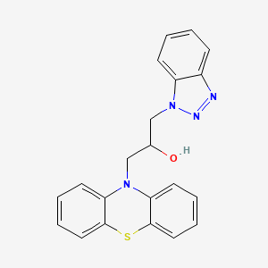 molecular formula C21H18N4OS B1223970 1-(1-Benzotriazolyl)-3-(10-phenothiazinyl)-2-propanol 