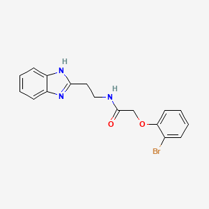 molecular formula C17H16BrN3O2 B1223977 N-[2-(1H-benzimidazol-2-yl)ethyl]-2-(2-bromophenoxy)acetamide 