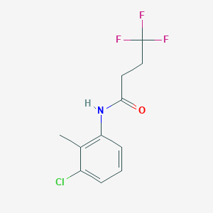 molecular formula C11H11ClF3NO B12239864 N-(3-chloro-2-methylphenyl)-4,4,4-trifluorobutanamide 