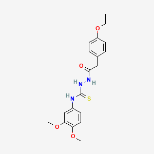 molecular formula C19H23N3O4S B1223996 1-(3,4-Dimethoxyphenyl)-3-[[2-(4-ethoxyphenyl)-1-oxoethyl]amino]thiourea 