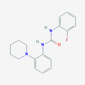molecular formula C18H20FN3O B1224007 1-(2-氟苯基)-3-[2-(1-哌啶基)苯基]脲 
