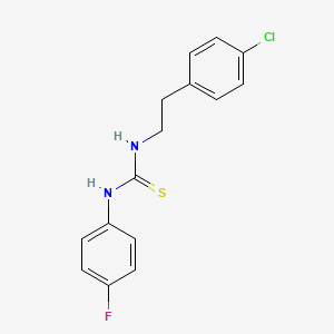 molecular formula C15H14ClFN2S B1224008 1-[2-(4-Chlorophenyl)ethyl]-3-(4-fluorophenyl)thiourea 