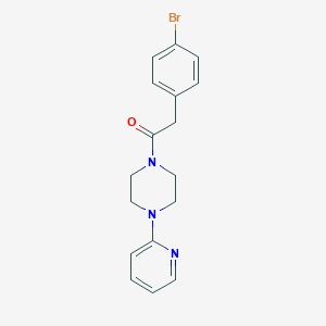 molecular formula C17H18BrN3O B1224012 2-(4-Bromophenyl)-1-[4-(2-pyridinyl)-1-piperazinyl]ethanone 