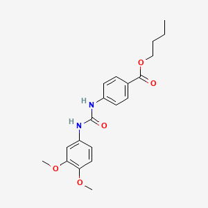 molecular formula C20H24N2O5 B1224030 BUTYL 4-{[(3,4-DIMETHOXYANILINO)CARBONYL]AMINO}BENZOATE 