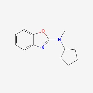molecular formula C13H16N2O B12240300 N-cyclopentyl-N-methyl-1,3-benzoxazol-2-amine 