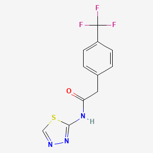 molecular formula C11H8F3N3OS B12240314 N-(1,3,4-thiadiazol-2-yl)-2-[4-(trifluoromethyl)phenyl]acetamide 