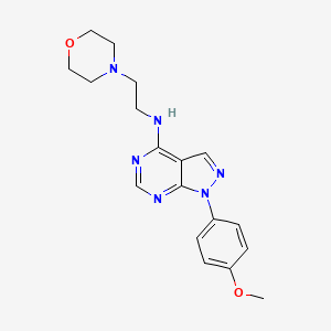 1-(4-methoxyphenyl)-N-[2-(4-morpholinyl)ethyl]-4-pyrazolo[3,4-d]pyrimidinamine