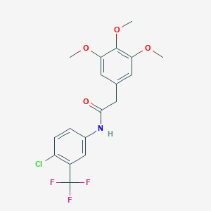 N-[4-chloro-3-(trifluoromethyl)phenyl]-2-(3,4,5-trimethoxyphenyl)acetamide