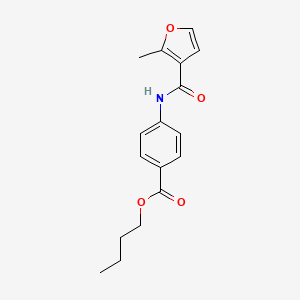 molecular formula C17H19NO4 B1224036 BUTYL 4-{[(2-METHYL-3-FURYL)CARBONYL]AMINO}BENZOATE 