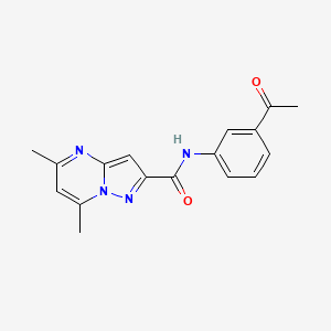 N-(3-acetylphenyl)-5,7-dimethyl-2-pyrazolo[1,5-a]pyrimidinecarboxamide