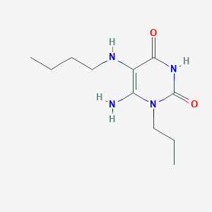 molecular formula C11H20N4O2 B1224041 6-amino-5-(butylamino)-1-propylpyrimidine-2,4(1H,3H)-dione CAS No. 99991-93-2
