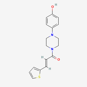 (E)-1-[4-(4-hydroxyphenyl)piperazin-1-yl]-3-thiophen-2-ylprop-2-en-1-one
