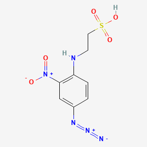 molecular formula C8H9N5O5S B1224047 N-(4-Azido-2-nitrophenyl)-2-aminoethylsulfonate CAS No. 57462-29-0