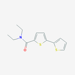 molecular formula C13H15NOS2 B1224048 N,N-diethyl-5-thiophen-2-yl-2-thiophenecarboxamide 
