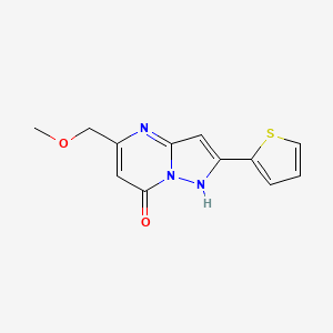 molecular formula C12H11N3O2S B1224050 5-(methoxymethyl)-2-thiophen-2-yl-1H-pyrazolo[1,5-a]pyrimidin-7-one 