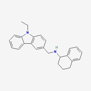 molecular formula C25H26N2 B1224053 N-[(9-ethylcarbazol-3-yl)methyl]-1,2,3,4-tetrahydronaphthalen-1-amine 