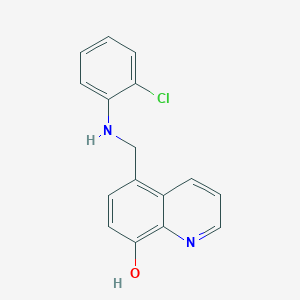 molecular formula C16H13ClN2O B1224058 5-[(2-Chloroanilino)methyl]quinolin-8-ol 
