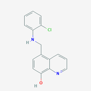 molecular formula C16H13ClN2O B1224058 5-[(2-Chloroanilino)methyl]-8-quinolinol 