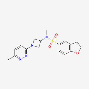 molecular formula C17H20N4O3S B12240604 N-methyl-N-[1-(6-methylpyridazin-3-yl)azetidin-3-yl]-2,3-dihydro-1-benzofuran-5-sulfonamide 
