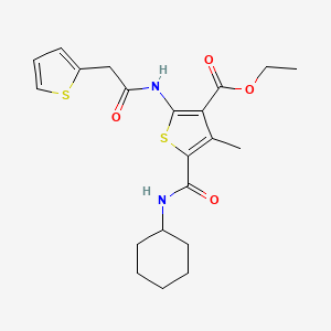 5-[(Cyclohexylamino)-oxomethyl]-4-methyl-2-[(1-oxo-2-thiophen-2-ylethyl)amino]-3-thiophenecarboxylic acid ethyl ester
