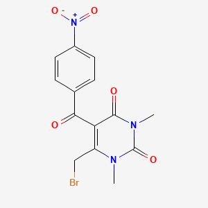 6-(Bromomethyl)-1,3-dimethyl-5-[(4-nitrophenyl)-oxomethyl]pyrimidine-2,4-dione