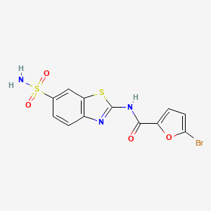 5-bromo-N-(6-sulfamoyl-1,3-benzothiazol-2-yl)-2-furancarboxamide