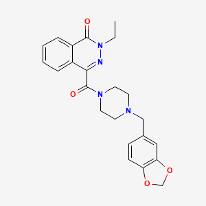4-[[4-(1,3-Benzodioxol-5-ylmethyl)-1-piperazinyl]-oxomethyl]-2-ethyl-1-phthalazinone