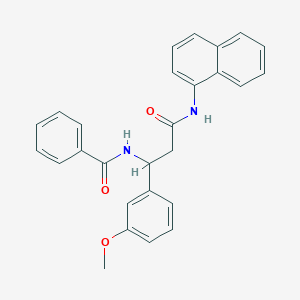 molecular formula C27H24N2O3 B1224091 N~1~-[1-(3-METHOXYPHENYL)-3-(1-NAPHTHYLAMINO)-3-OXOPROPYL]BENZAMIDE 