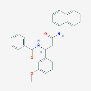 N-[1-(3-methoxyphenyl)-3-(1-naphthalenylamino)-3-oxopropyl]benzamide